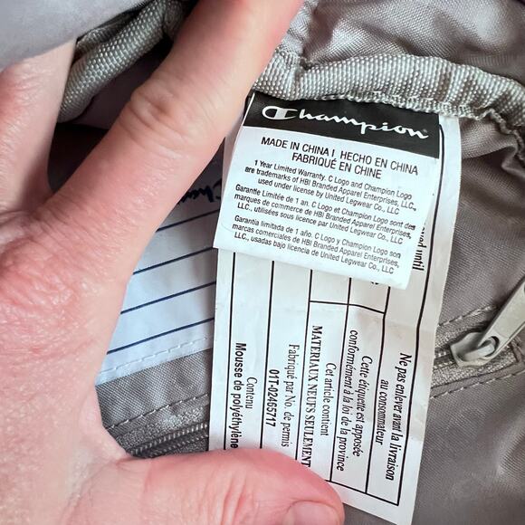 CHAMPION LIFE RW MINI SHOULER BAG BACKPACK CROSSBODY GRAY SIGNATURE "C" LOGO - Picture 14 of 15